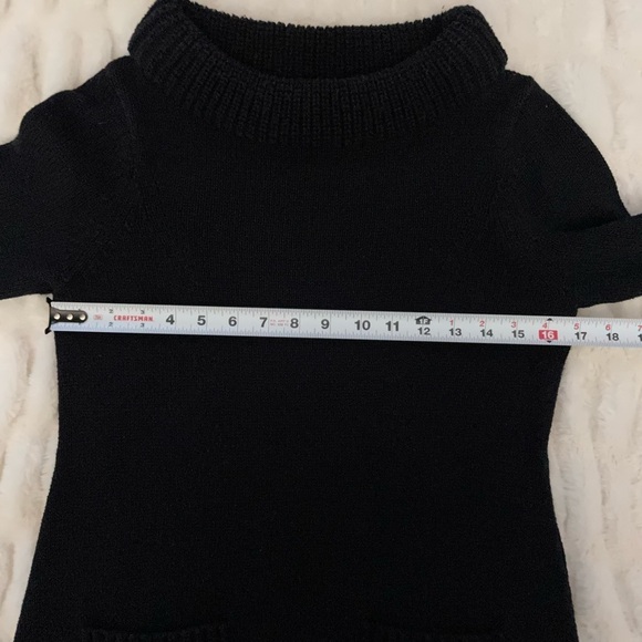 Anthropologie Field Flower Black Tunic Loose Knit Sweater Small - Picture 6 of 7